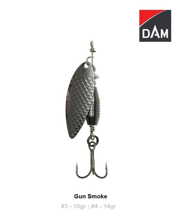 DAM Effzett Fast Water Spinner GUN SMOKE