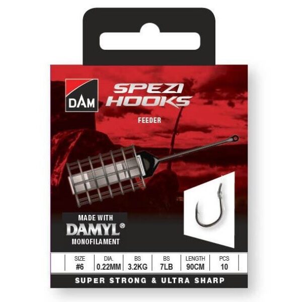 DAM Spezi Hooks Feeder navezane udice 10 kom