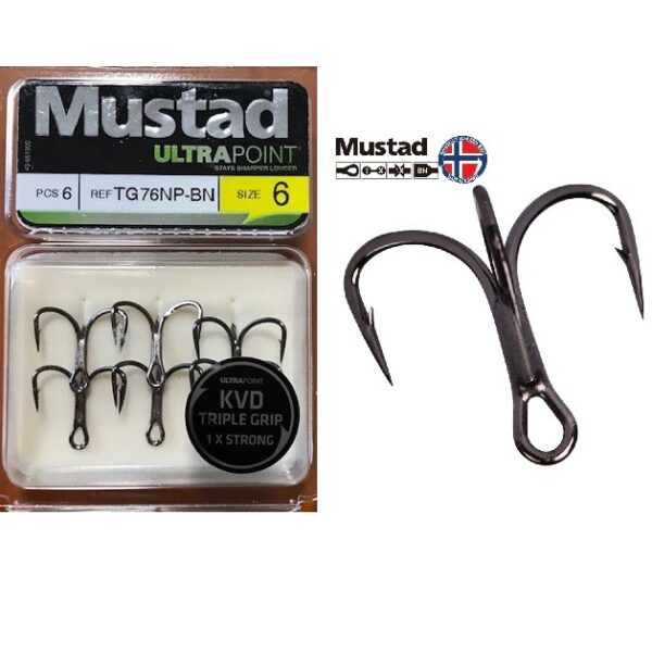 MUSTAD UltraPoint TG76NP-BN trokuke short shank