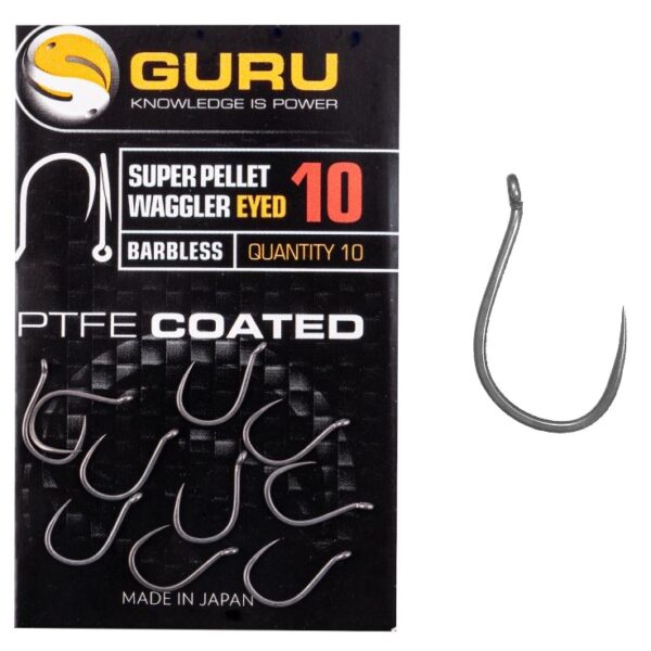GURU Super Pellet Waggler Hooks Barbless Eyed