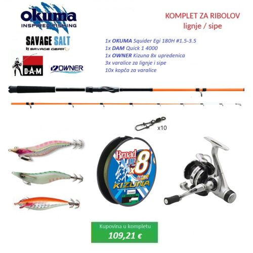 komplet za ribolov lignje i sipe