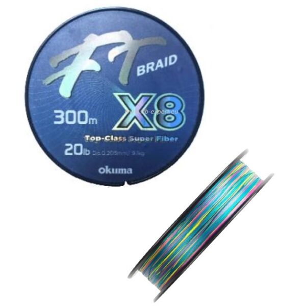 OKUMA FT-Braid X8 Multicolor 300m