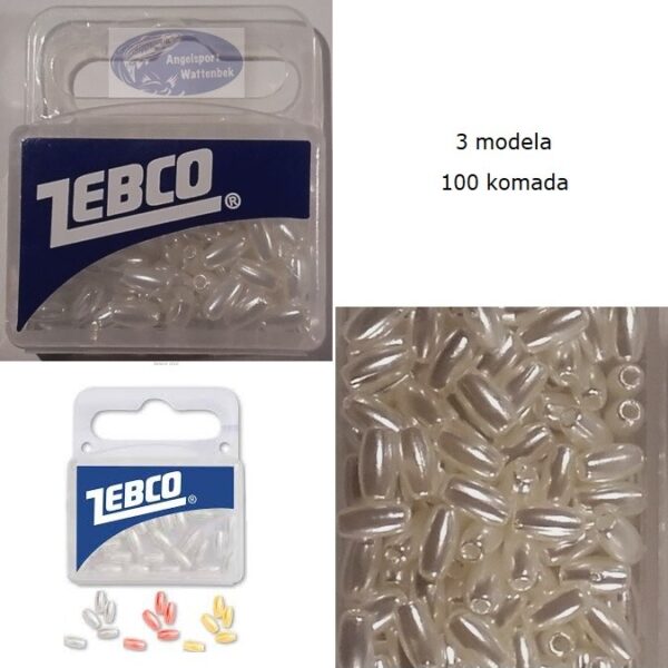 ZEBCO Rice Beads 6mm 100 kom (3 boje)