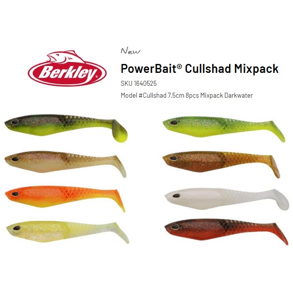 BERKLEY PowerBait® Cullshad Mixpack DarkWater 7.5cm