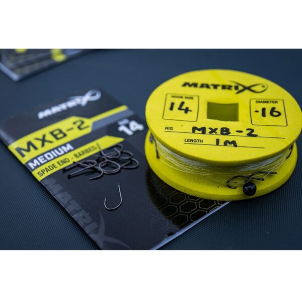 MATRIX MXB-2 Medium Spade End Barbed Hooks x10 - Slika 2