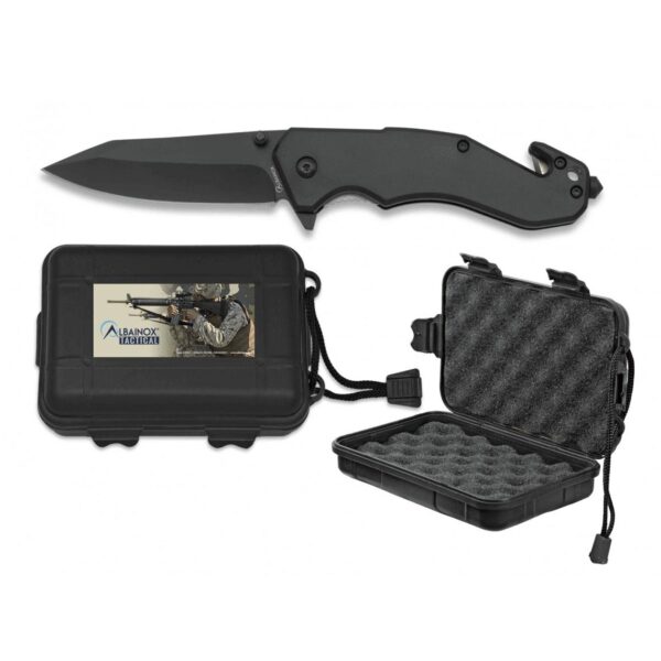 ALBAINOX TACTICAL black pocket knife ABS box
