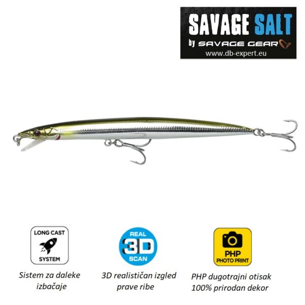 SAVAGE GEAR Sandeel Jerk minnow 110mm Mirror Ayu