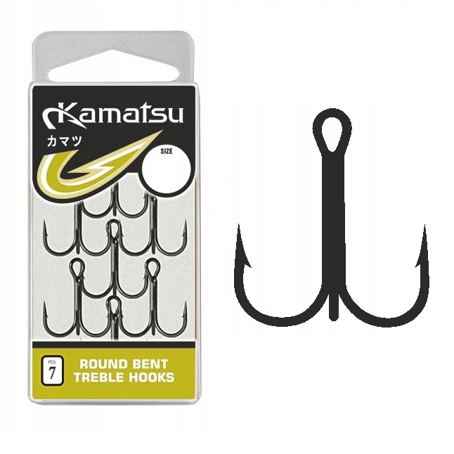 KAMATSU K-085 Round Bent Treble hooks trokuke - DB EXPERT