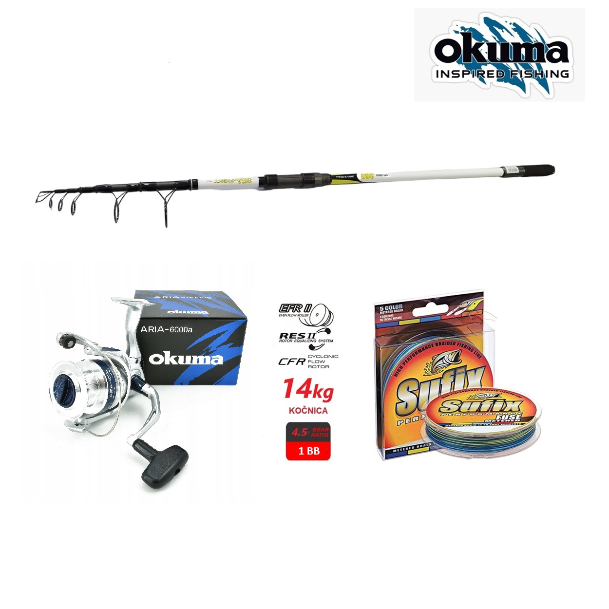 okuma komplet za morski ribolov