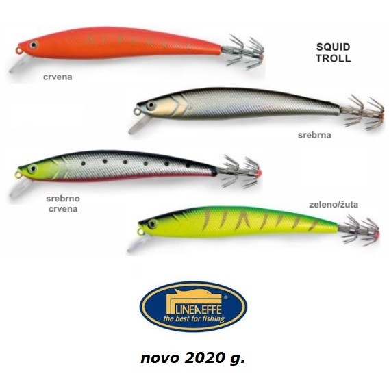 Kit 4 Totanare Artificiali SQUID TROLL REVOLUTION – 11 Cm, Colori Brillanti Per Pesca A Traina E Spinning, Cefalopodi