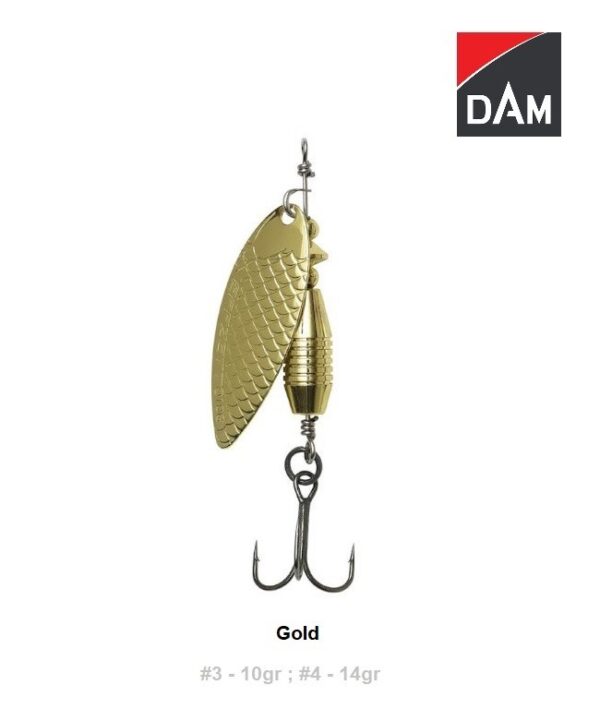 DAM Effzett Fast Water Spinner GOLD