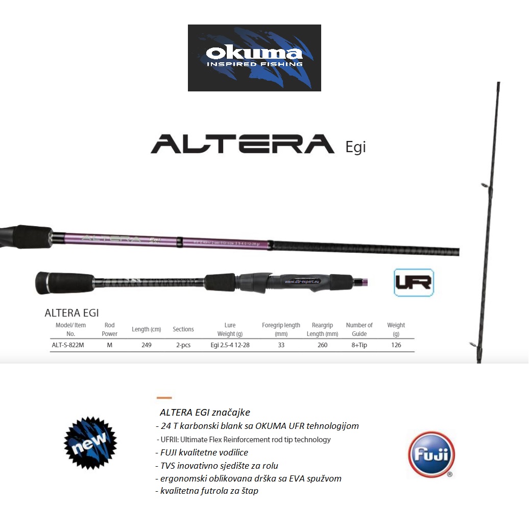 OKUMA Altera EGI 249cm 12-28gr (2.5-4) - DB EXPERT