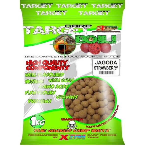 XTRA Baits Target Boile 16mm JAGODA 1kg
