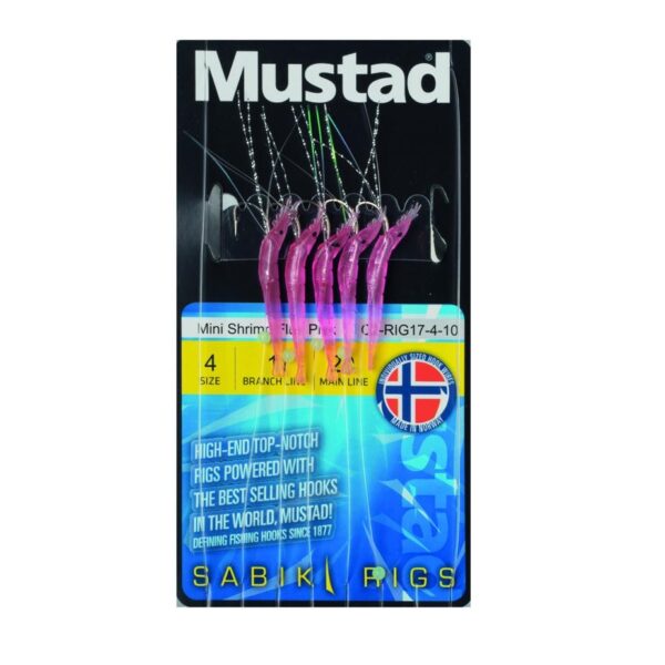 MUSTAD Sabiki Rigs CL-RIG17 Mini Shrimp Fluo Pink