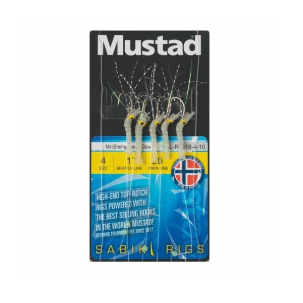 MUSTAD Sabiki Rigs CL-RIG18 Mini Shrimp Green Glow