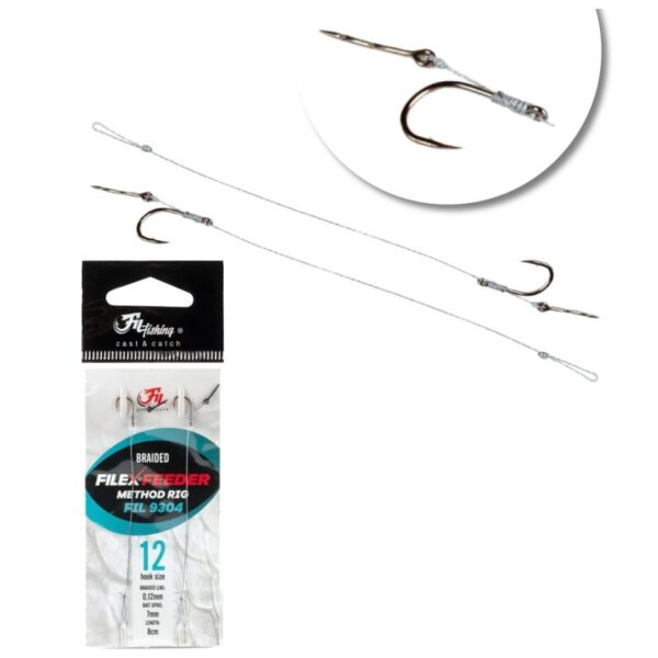 FilFishing Braided Method Feeder Rig With Bait Sting