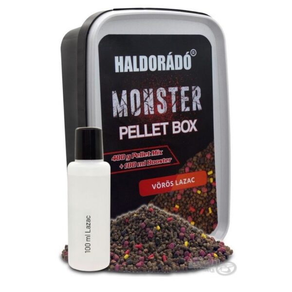 HALDORÁDÓ MONSTER Pellet Box Crveni losos 400gr+100ml