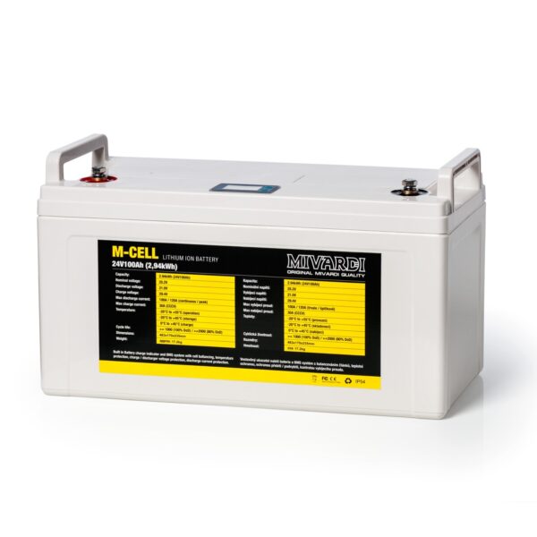 MIVARDI Lithium battery M-CELL 24V 100Ah + 20A charger