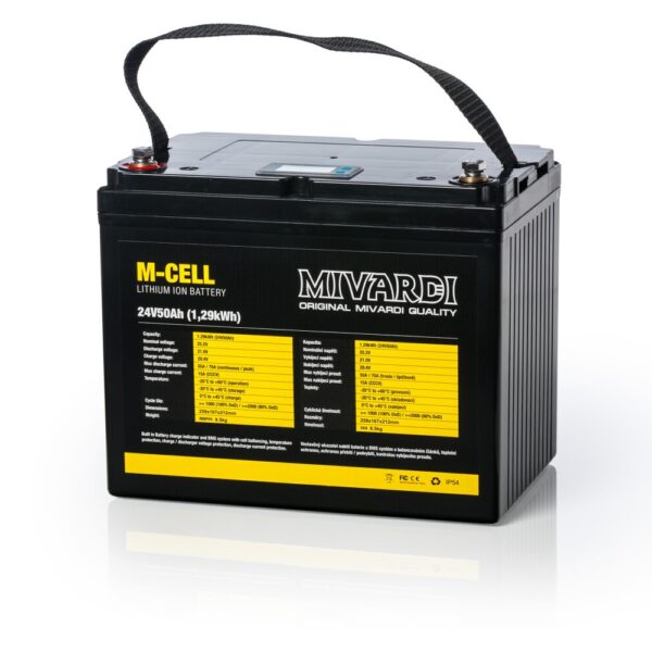 MIVARDI Lithium battery M-CELL 24V 50Ah + 10A charger