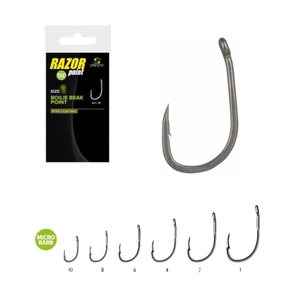 CARP SPIRIT Razor Boilie Beak Point Hooks