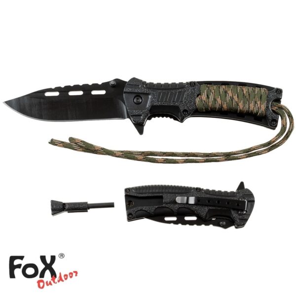 FOX OUTDOOR® Jack Knife CamoRope FireStarter