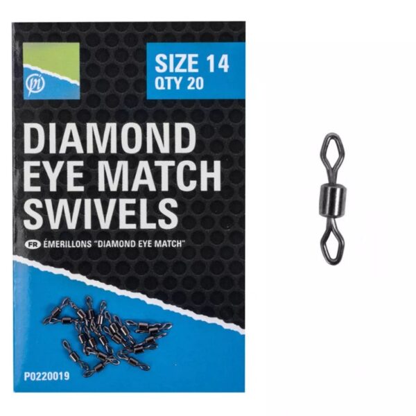 PRESTON Innovations Diamond Eye Match Swivels