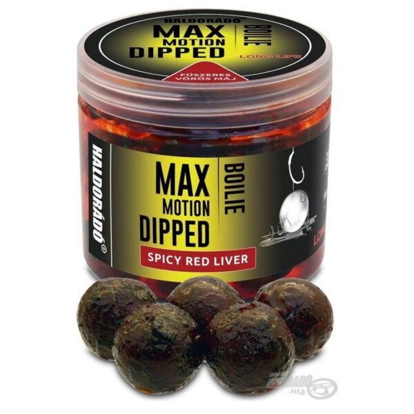HALDORADO MAX MOTION Boilie Dipped 20 mm Spicy Red Liver