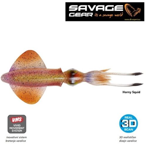 Savage Gear 3D Swim Squid 25cm 86G Horny Squid