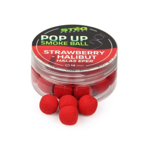 STEG Pop Up Smoke Ball 14mm strawbery halibut