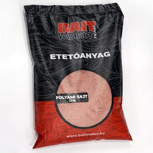 BAITMAKER Riječni sir 2.5 kg je posebno razvijena aromatična prihrana za ribolov na tekućoj vodi – crvenkasta mješavina obogaćena sirnim brašnom