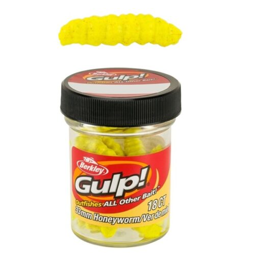 BERKLEY GULP! Alive Honey Worm 33mm Honey Yellow
