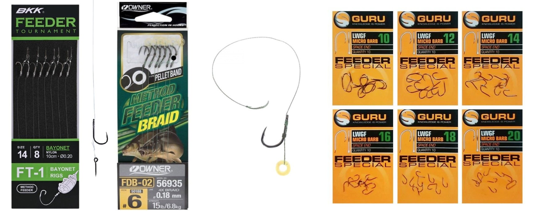 Feeder udice i feeder predvezi za method feeder i klasični feeder ribolov – različite veličine i modeli