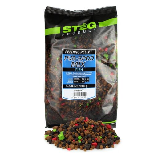 STEG Pva-Spod Mix 800g Fish 3-5-8mm, pelete za spod