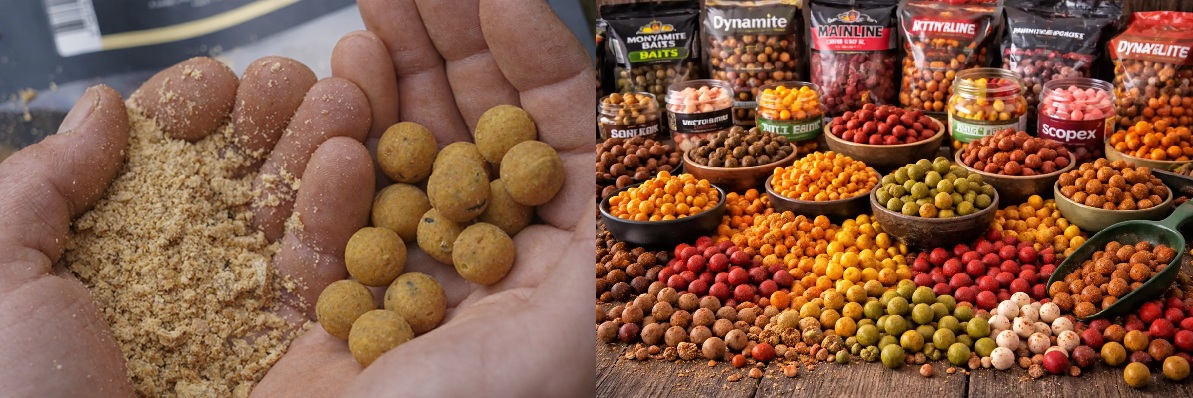 bolie za ribolov u ruci sa prikazom boli miksa pored njih