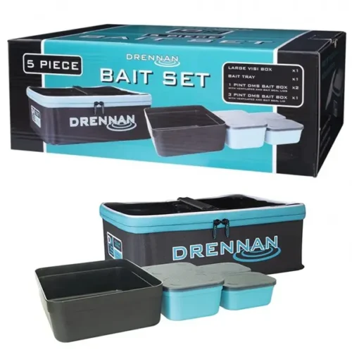Drennan DMS EVA 5 Piece Bait Set set profesionalnih posuda za prihranu i mamce posebno prilagođene za feeder ribolovce