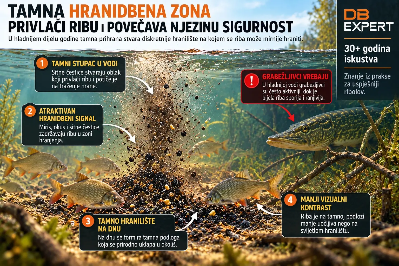 kako stvoriti učinkovitu i sigurniju hranidbenu zonu tijekom jeseni i zime ribolov štekom i feederom